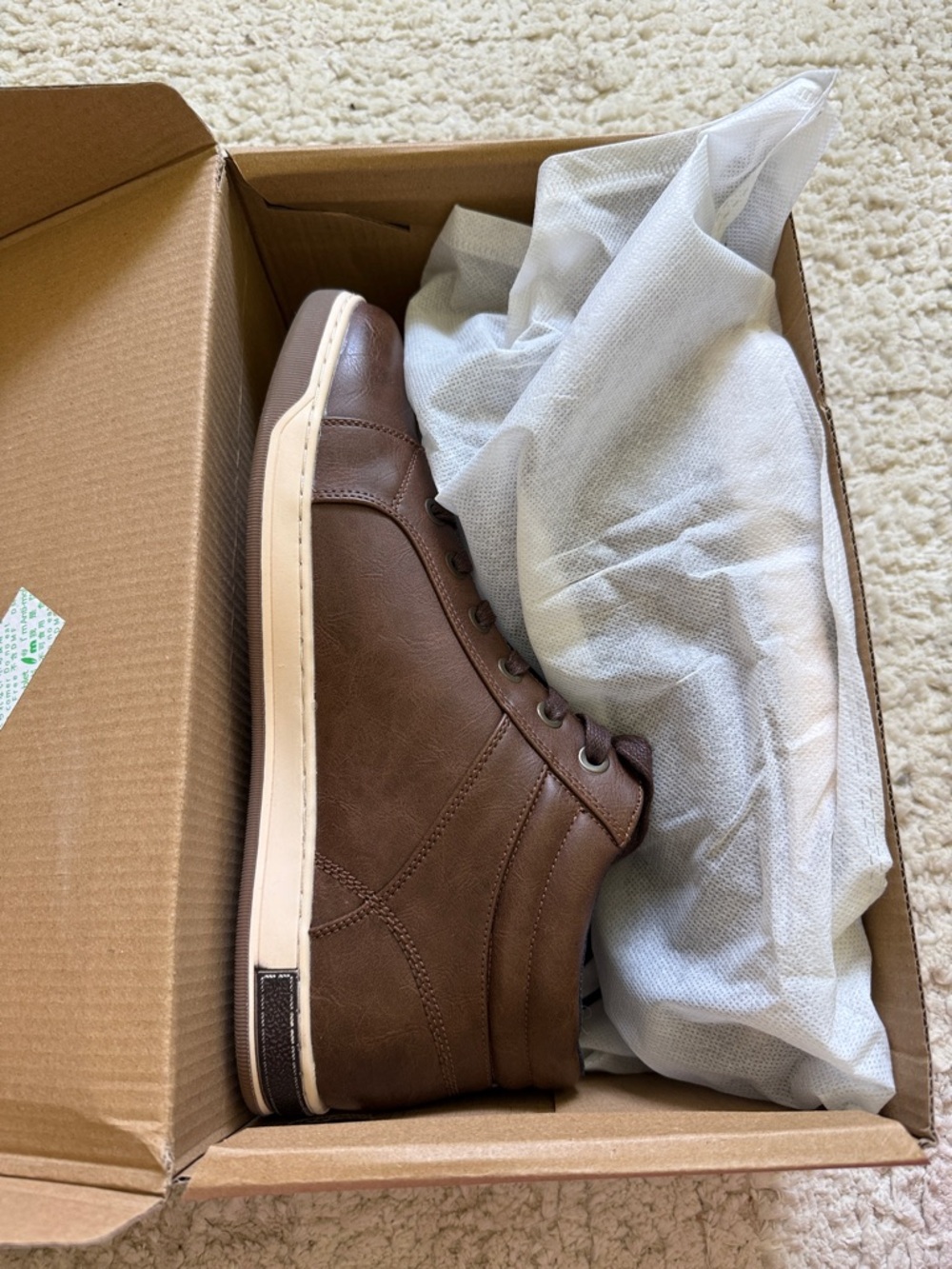 Jonsen Milan 9 Men's Brown High-Top Casual Sneakers